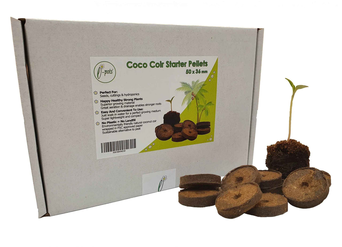 Coco Coir Plant Starter Pellets 36mm