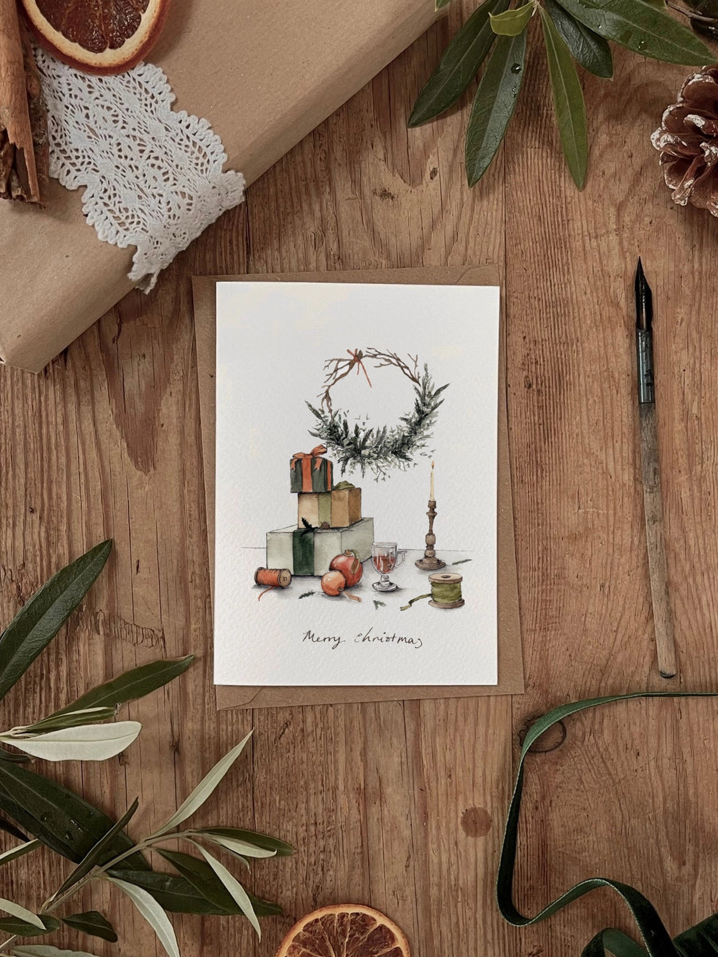 Merry Wrapping Christmas Card
