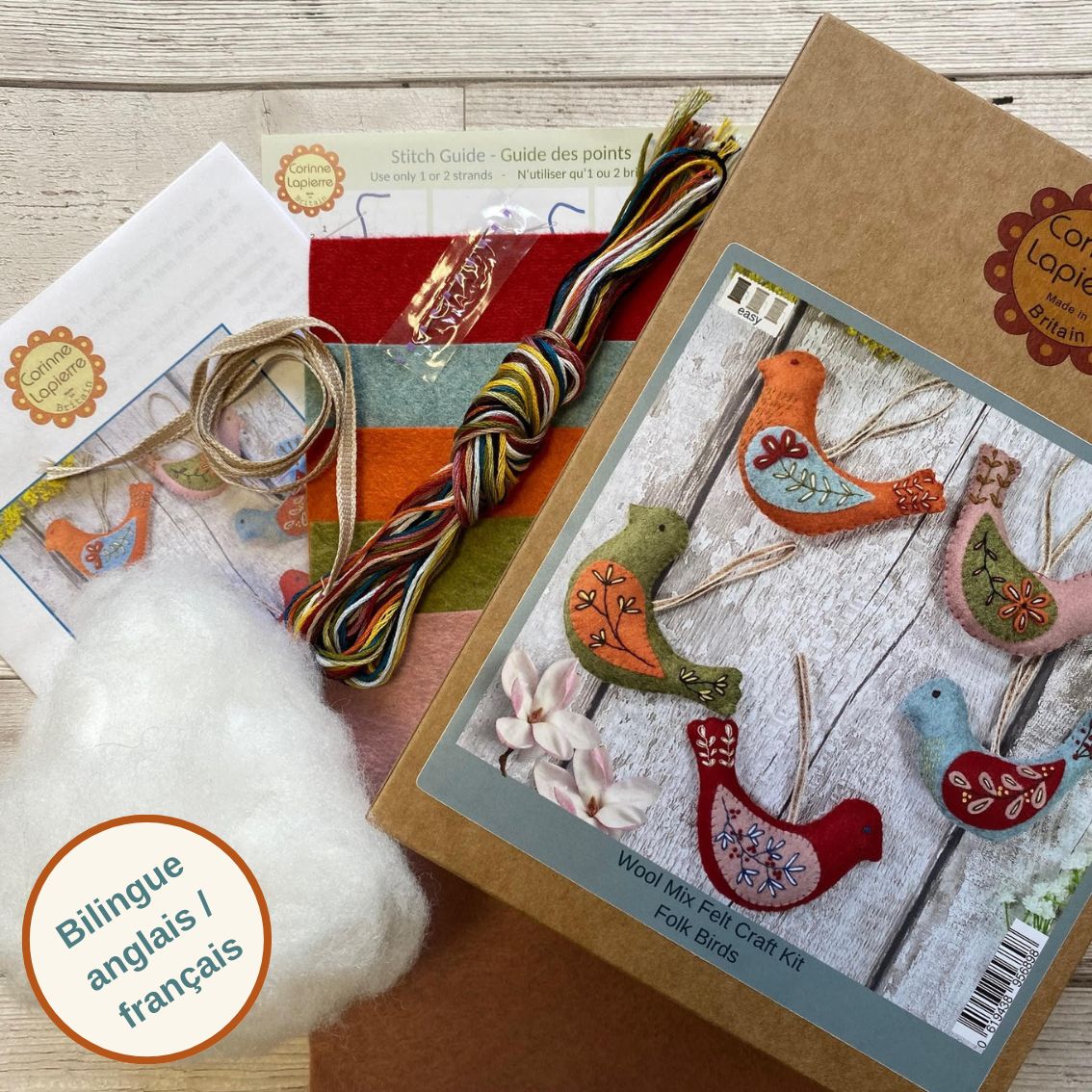Felt Craft Kit - Folk Birds