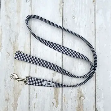 Pet Lead - Navy Gingham