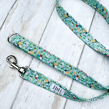 Pet Lead - Teal Floral